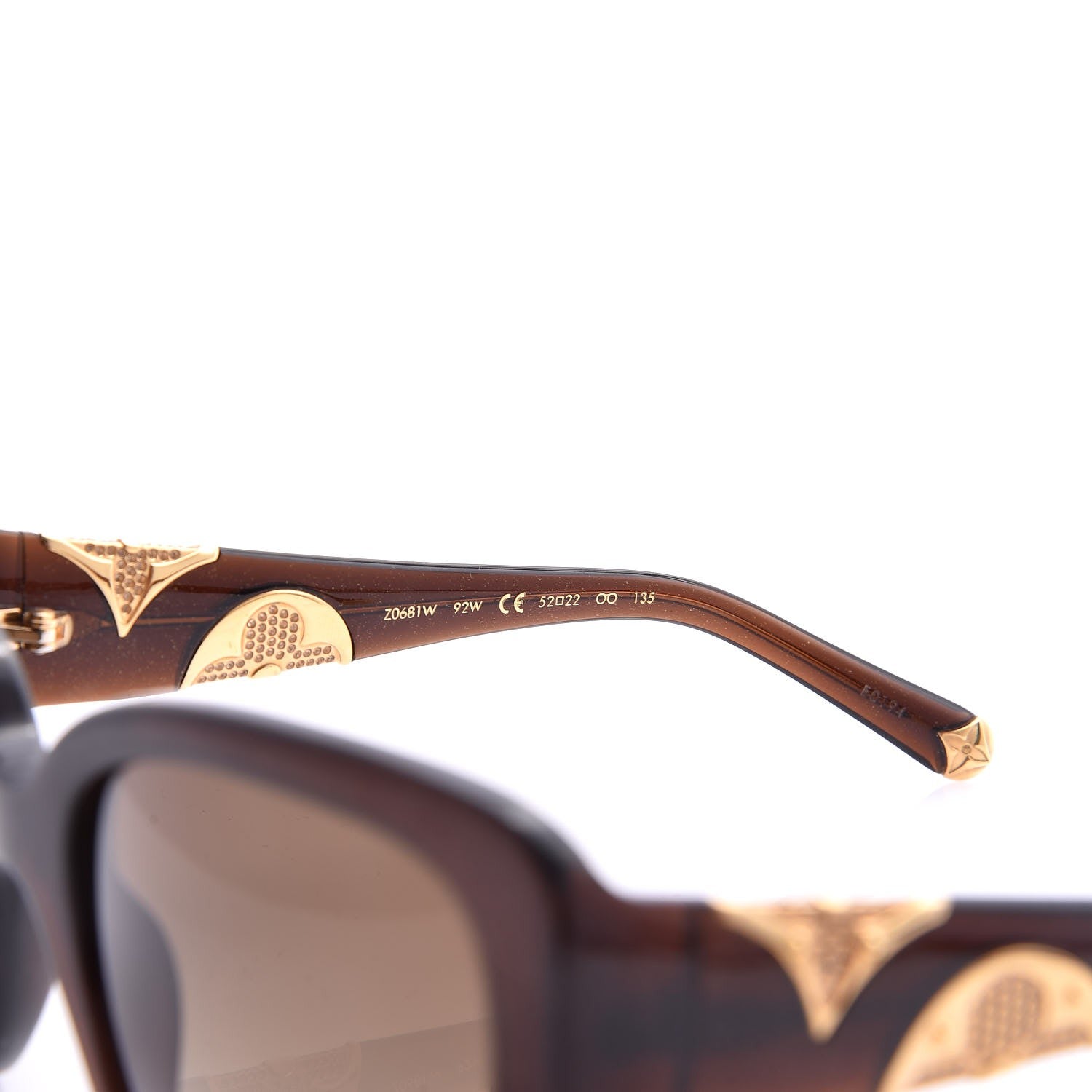 Louis Vuitton Iris PM Sunglasses Z0681W Brown Speckling 5 of 7