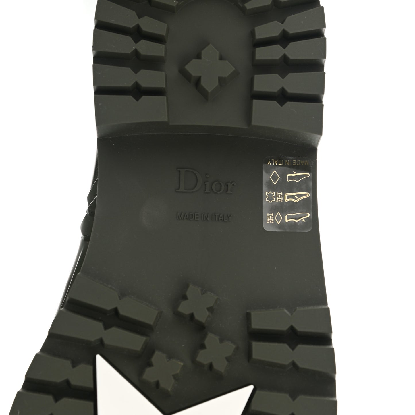 Rubber Diorcamp Low Boots 37 Military