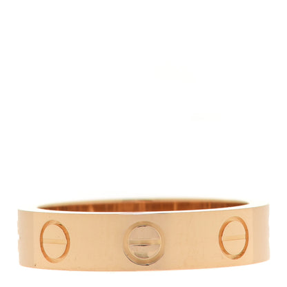 Cartier 18K Yellow Gold Diamond 4mm LOVE Wedding Band Ring 45 3.25 3 of 4