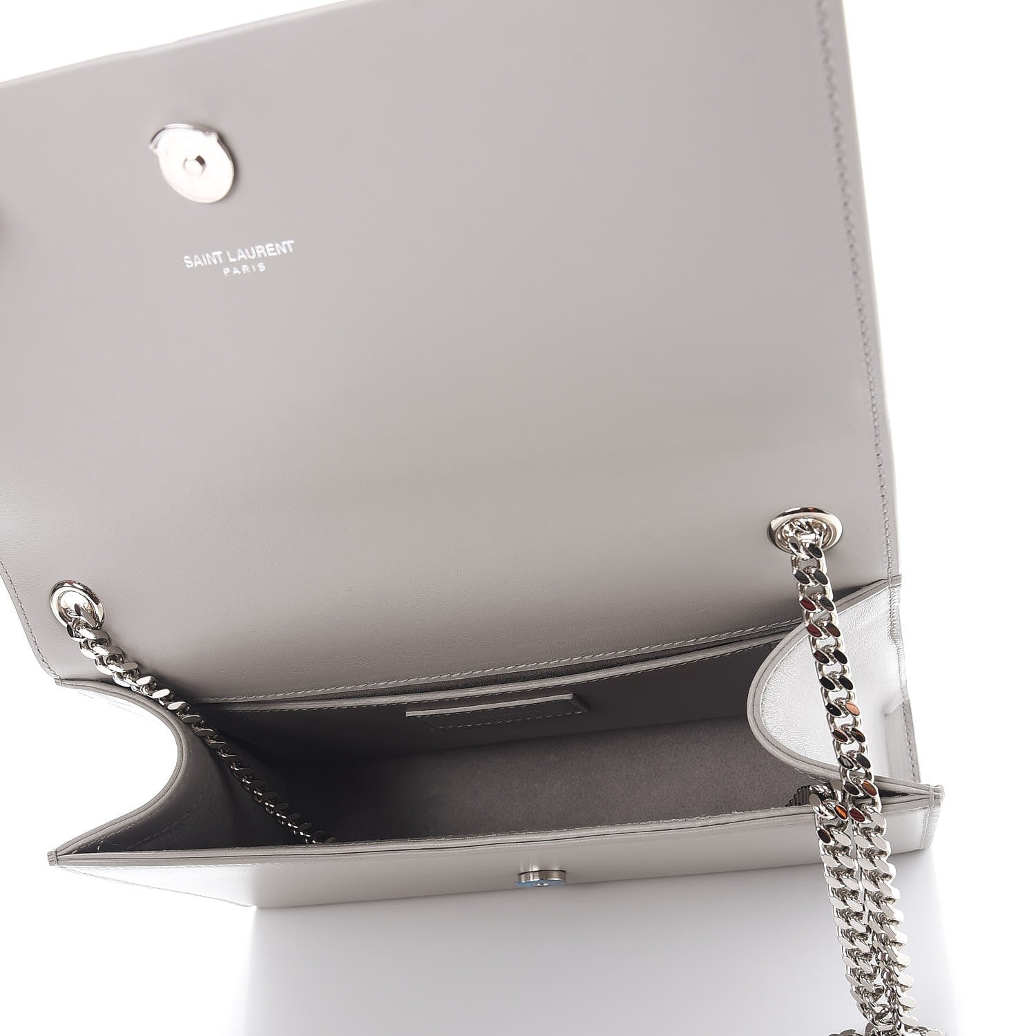 Saint Laurent Smooth Calfskin Medium Classic Monogram Kate Tassel Satchel Souris 5 of 7