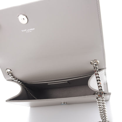 Saint Laurent Smooth Calfskin Medium Classic Monogram Kate Tassel Satchel Souris 5 of 7
