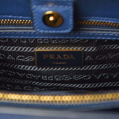 Prada Saffiano Lux Medium Tote Bluette 7 of 9