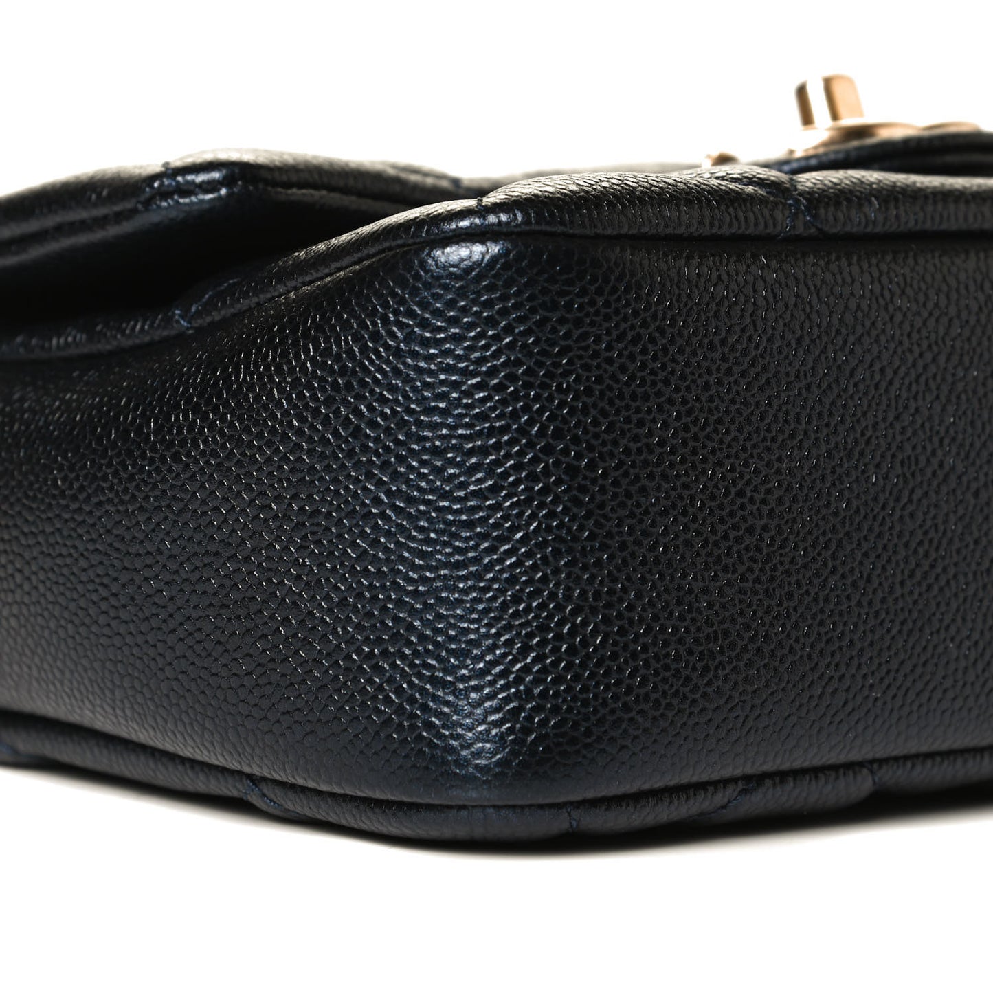 Iridescent Caviar Quilted Mini My Perfect Flap Black