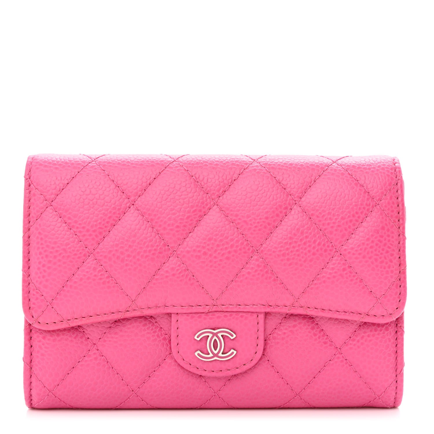 Chanel Caviar Quilted Small Flap Wallet Pink 1 of 11