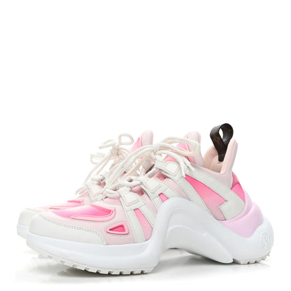 Louis Vuitton Calfskin Technical Nylon LV Archlight Sneaker 40 White Pink 3 of 9