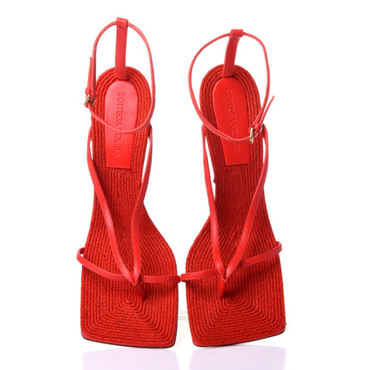Bottega Veneta Nappa Rope Stretch Multi Strap 90mm Sandals 39.5 Tomato 6 of 9