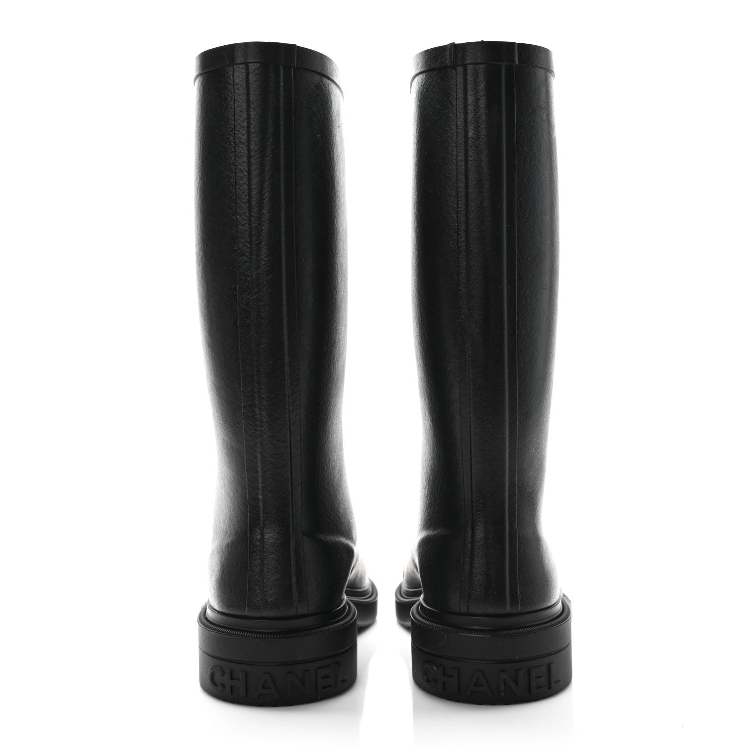 Chanel Caoutchouk CC High Boots 40 Black 5 of 8