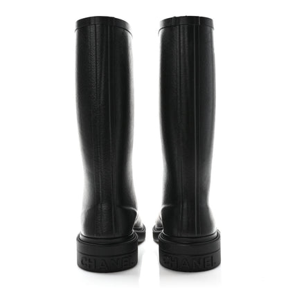 Chanel Caoutchouk CC High Boots 40 Black 5 of 8