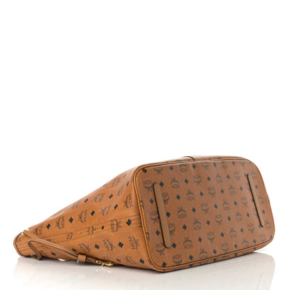 MCM Visetos Large Liz Reversible Shopper Tote Cognac 6 of 16