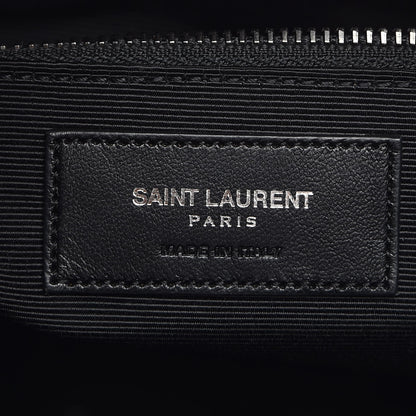 Saint Laurent Sheepskin Matelasse Chevron Large Monogram Shopping Bag Light Coal 5 of 7