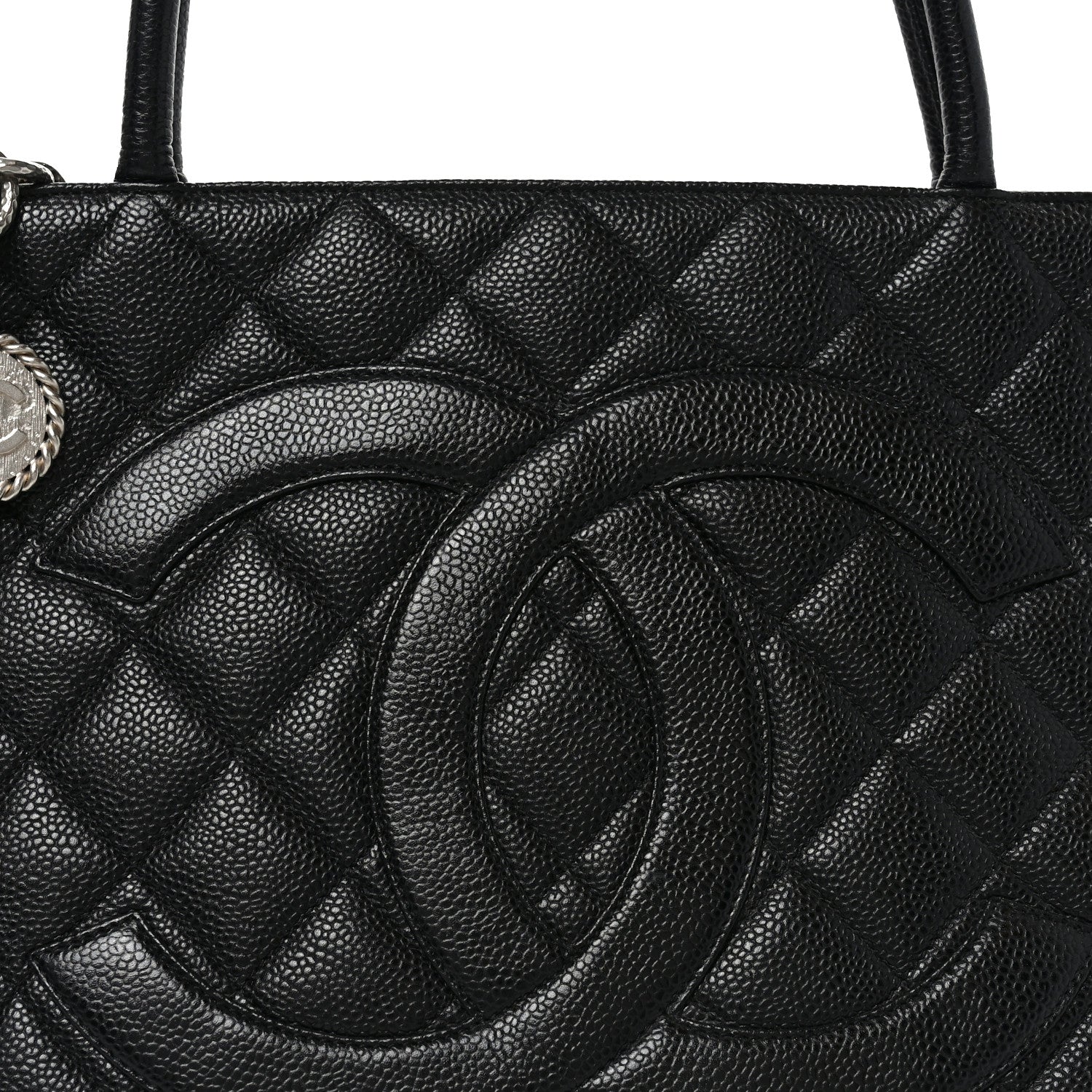 Chanel Caviar Quilted Medallion Tote Black 8 of 10