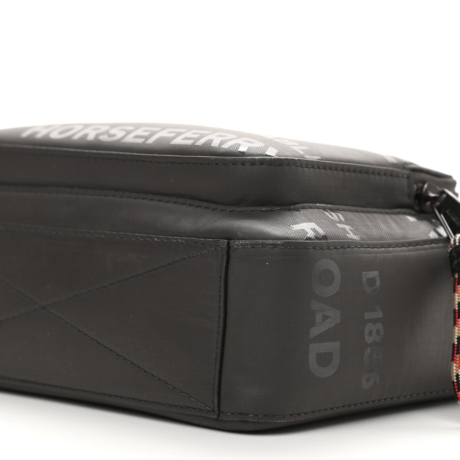 Burberry Cotton Canvas Horseferry Print Crossbody Bag Black 10 of 12