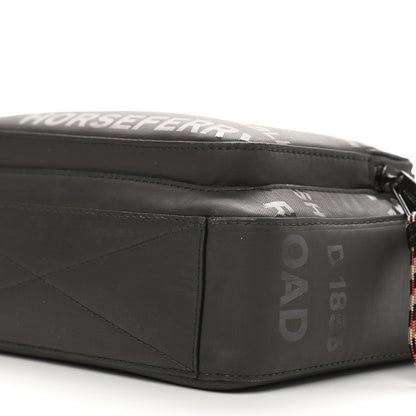 Burberry Cotton Canvas Horseferry Print Crossbody Bag Black 10 of 12