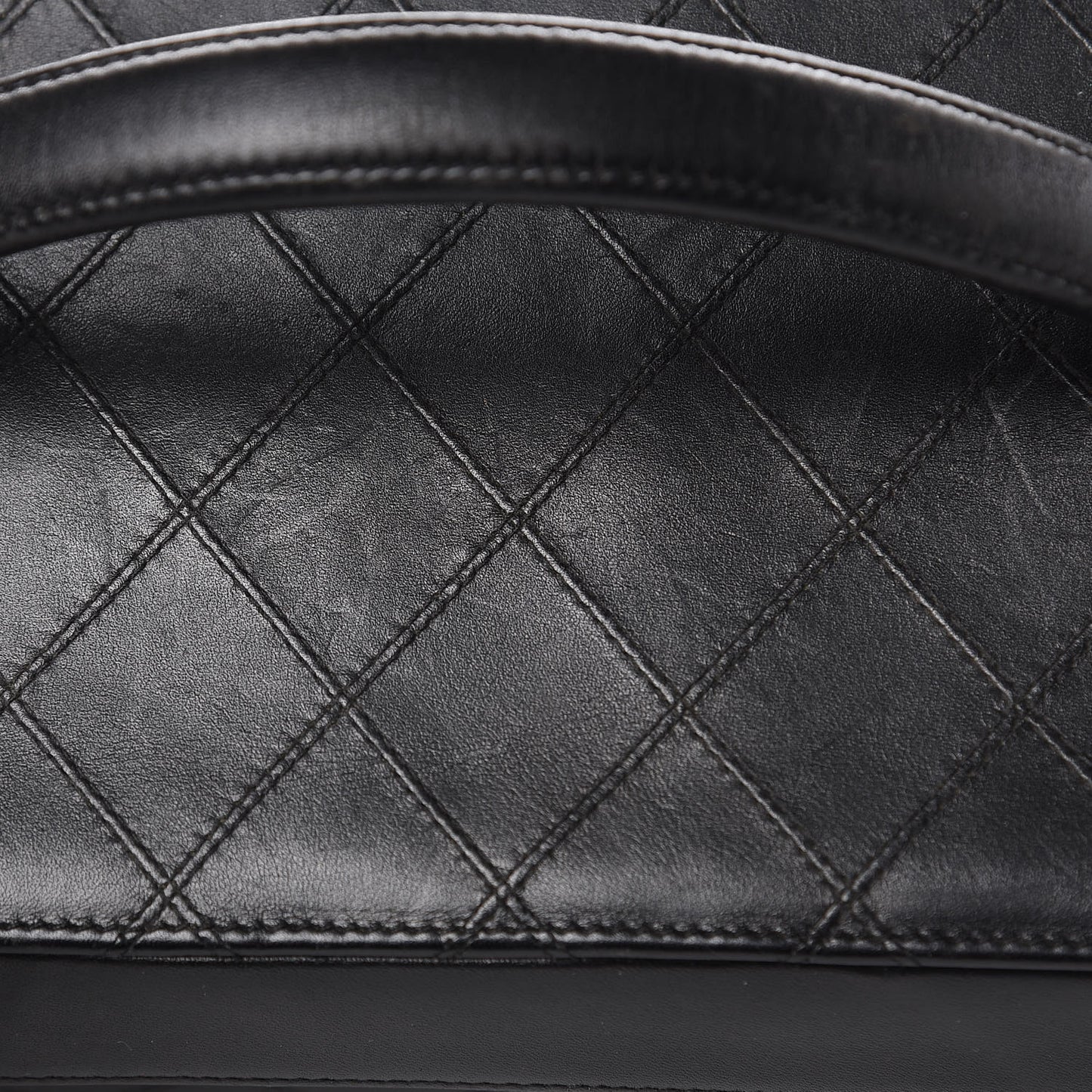Calfskin Stitch Vanity Case Black