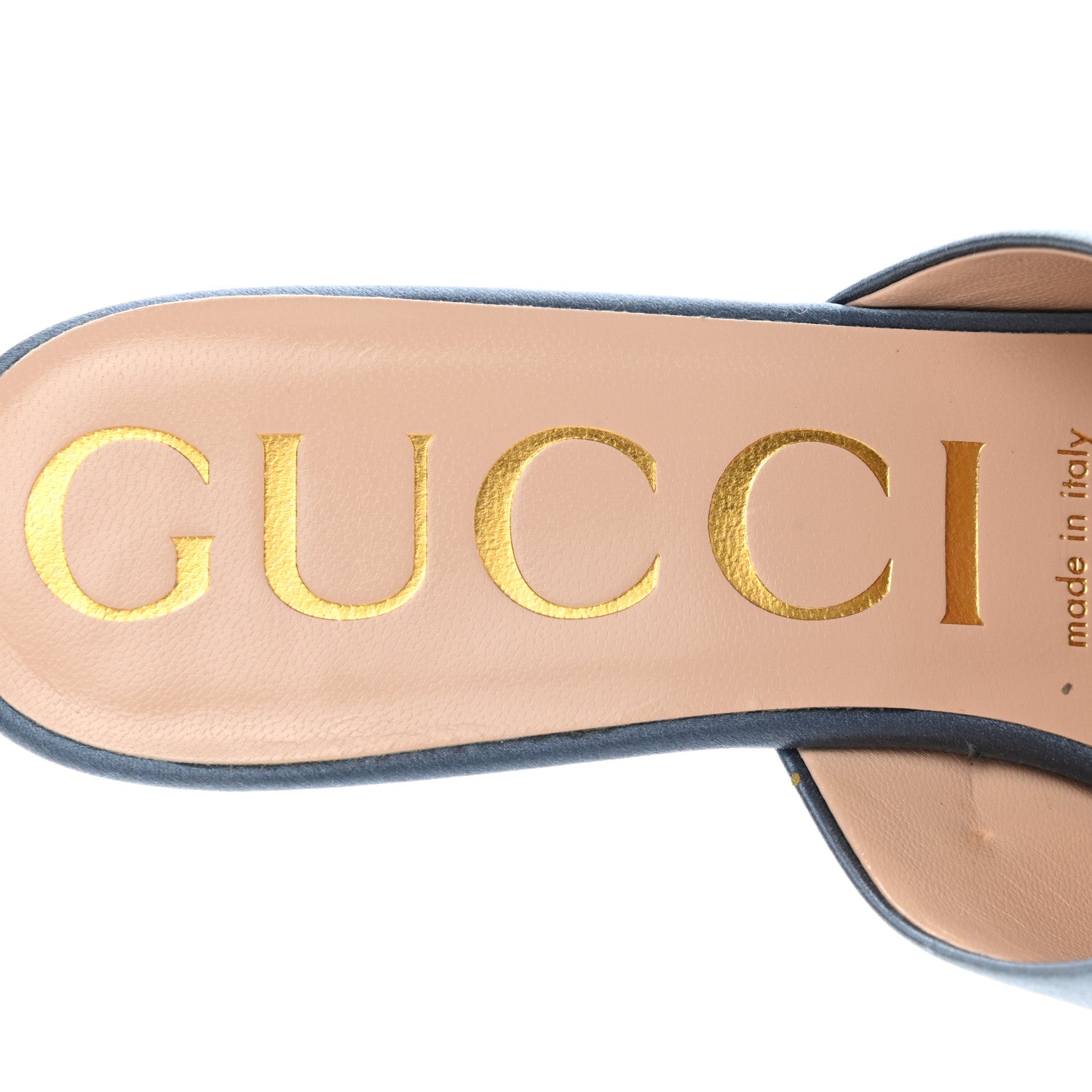 Gucci Silk Satin Crystal Embellished Bow Mules 38 Carta Zucchero 7 of 17