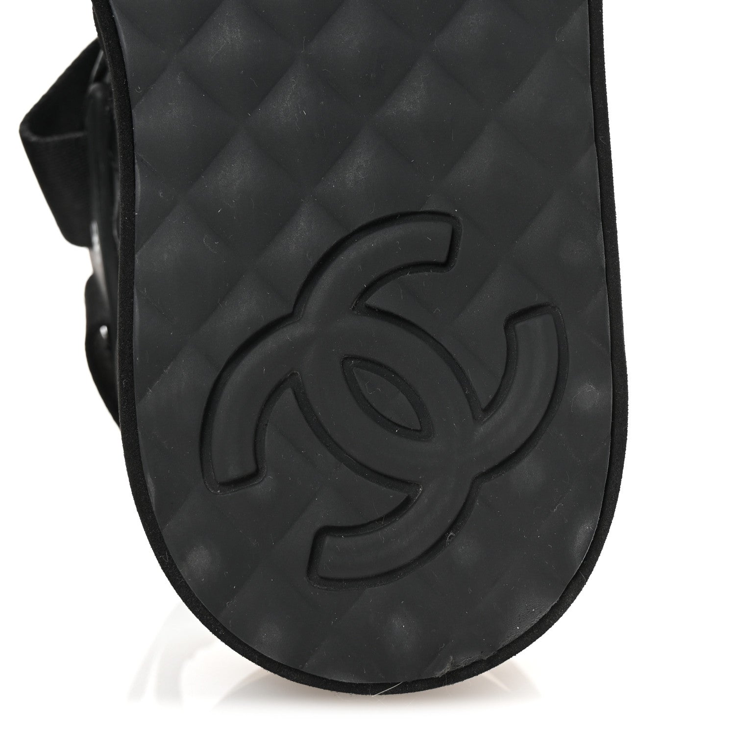 Chanel Nylon Lambskin Calfskin Velcro Dad Sandals 36 Black White 7 of 10