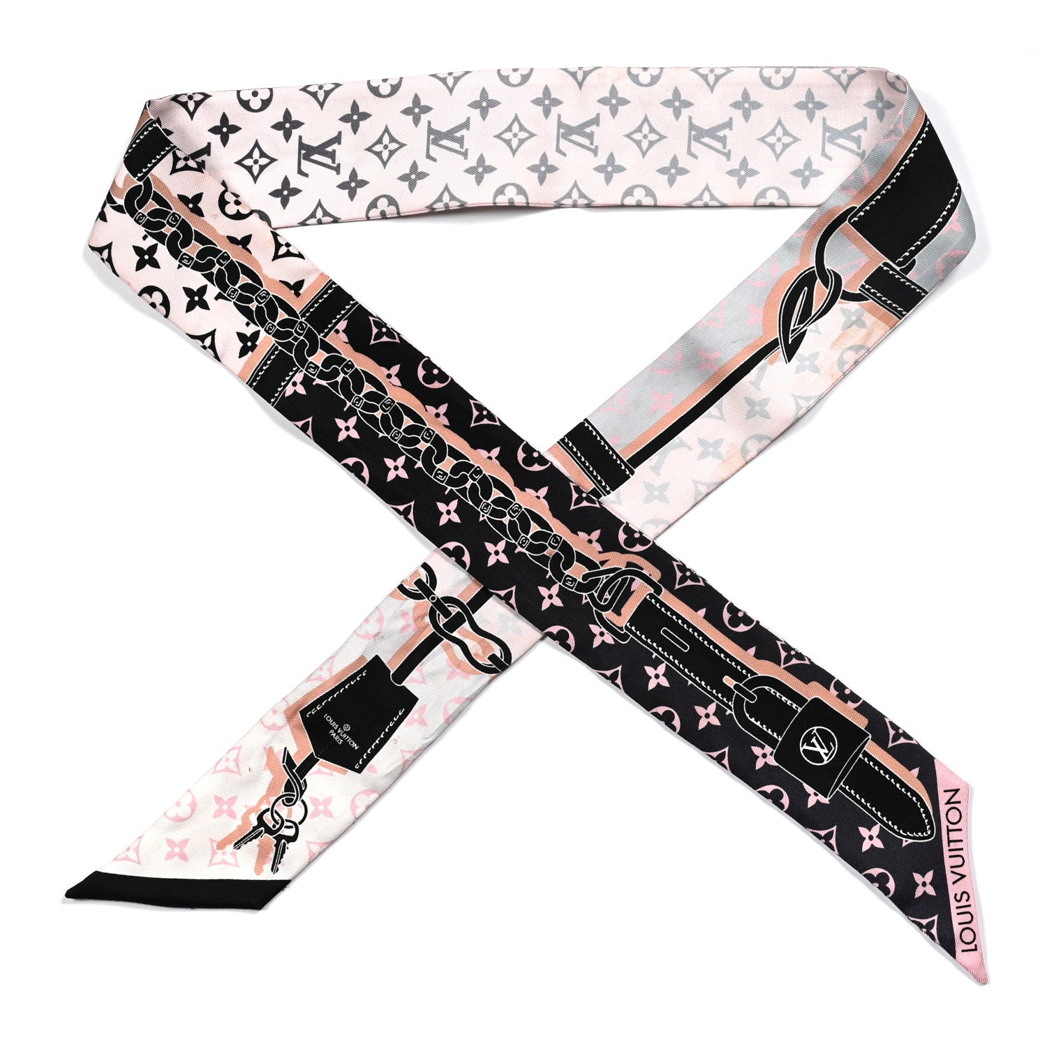 Louis Vuitton Silk Monogram Rising Confidential BB Bandeau Black Rose 1 of 8