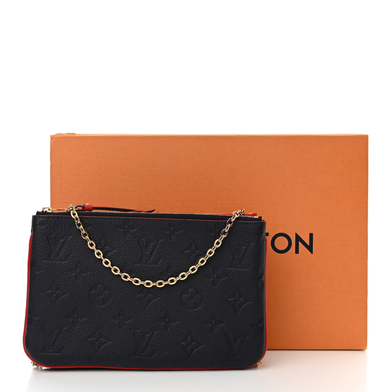 Louis Vuitton Empreinte Double Zip Pochette Marine Rouge 12 of 12