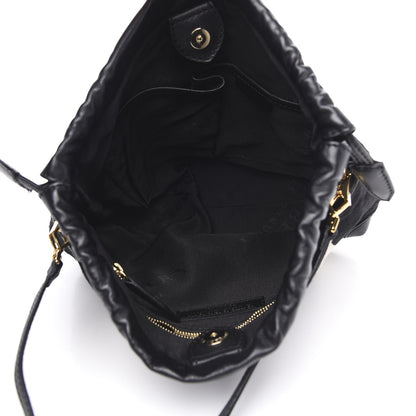 Burberry Prorsum Ponyskin Cow Printed Small Drawstring Crossbody Black White 5 of 10