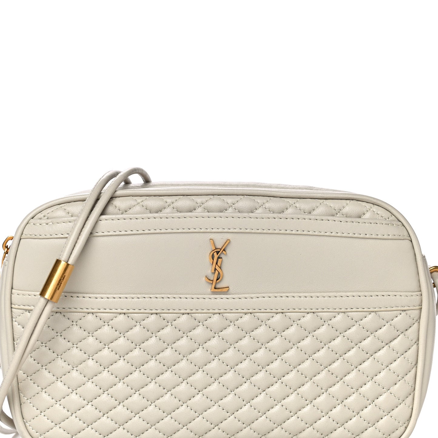Lambskin Quilted Victoire Camera Bag Blanc Vintage