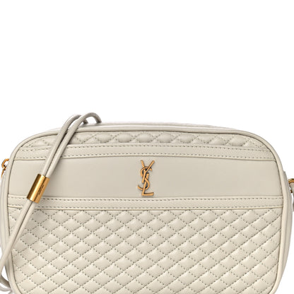 Saint Laurent Lambskin Quilted Victoire Camera Bag Blanc Vintage 7 of 11