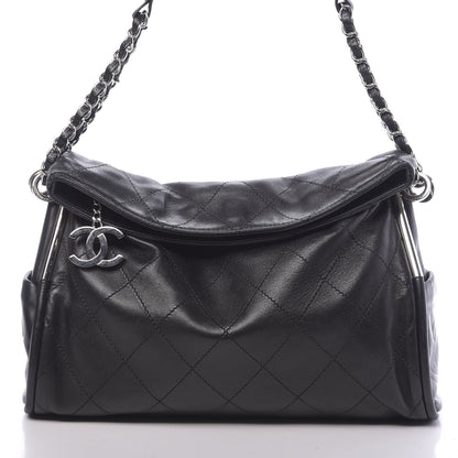 Chanel Lambskin Stitched Medium Ultimate Soft Tote Black 8 of 11