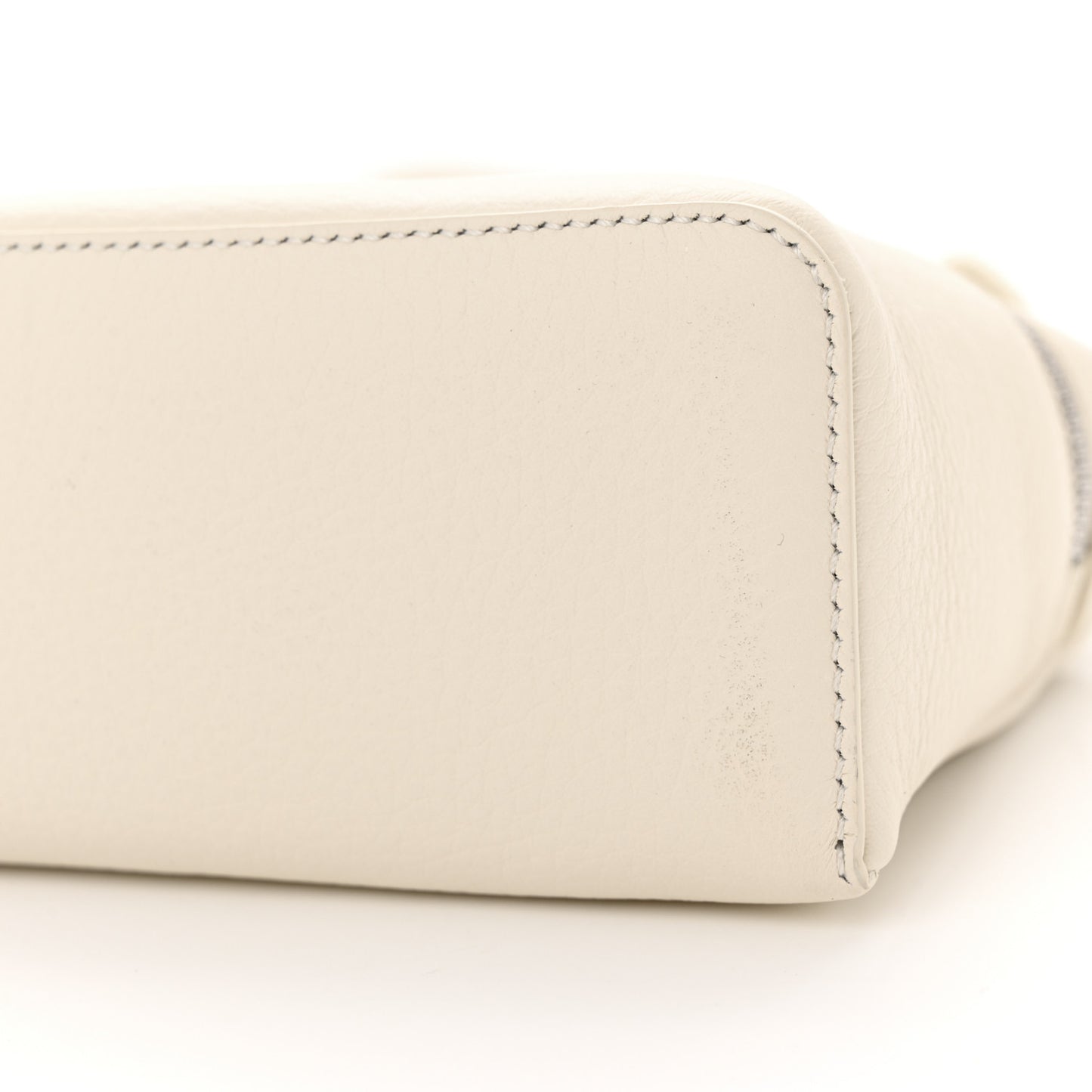 Grained Calfskin L19 Extra Pocket Pouch Whisper White