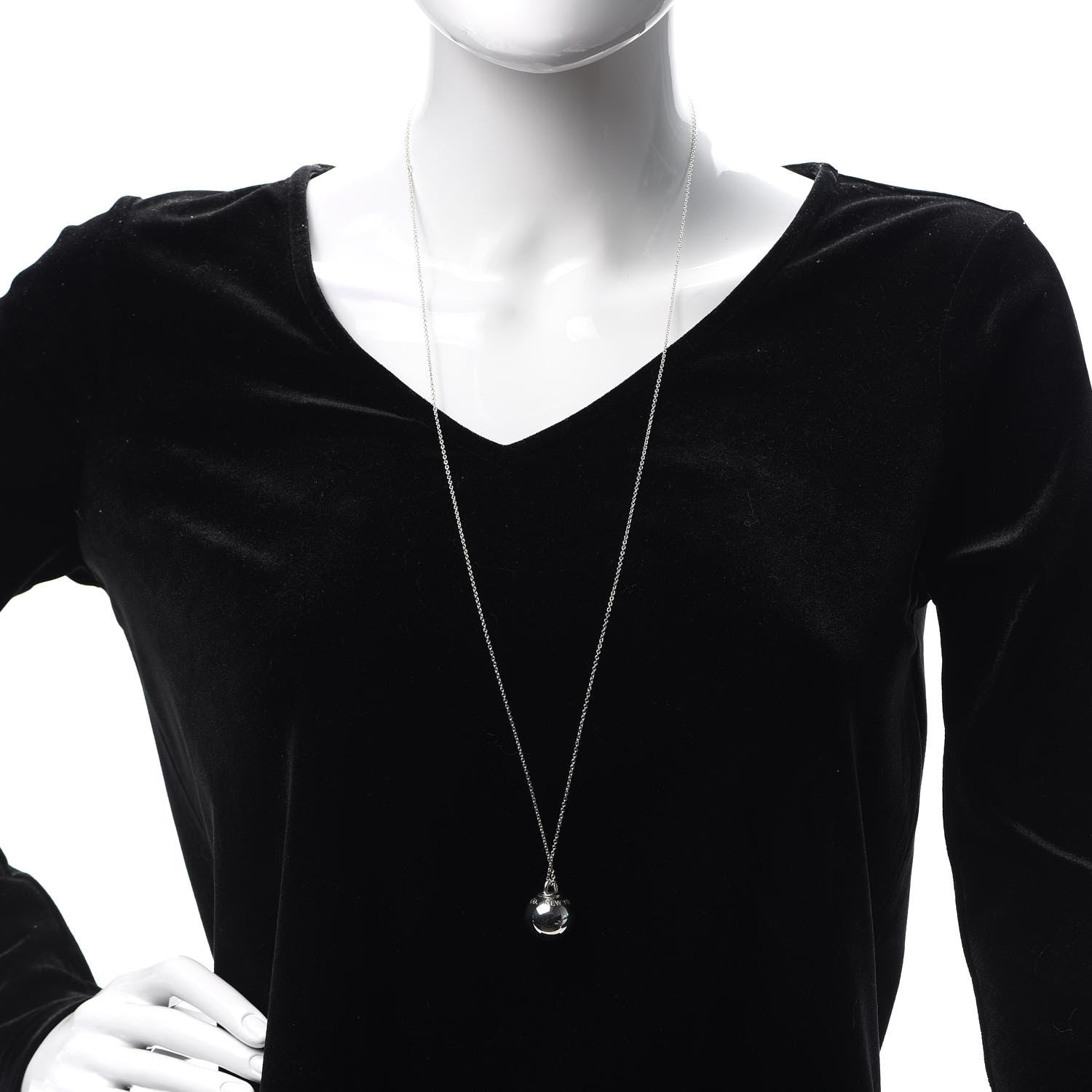 Tiffany Sterling Silver 19mm HardWear Ball Pendant Necklace 2 of 4