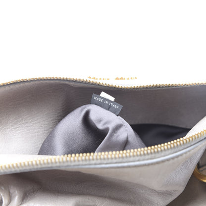 Miu Miu Vitello Lux Mini Bow Bag Grey 6 of 12