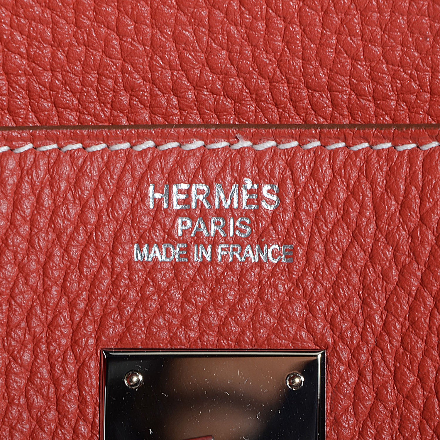 Hermes Togo Eclat Birkin 40 Sanguine and Blanc 8 of 23