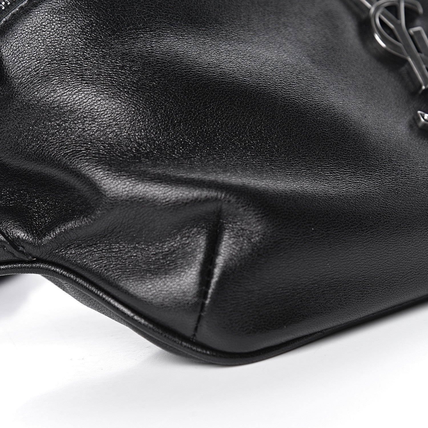 Saint Laurent Calfskin Monogram Belt Bag Black 8 of 10