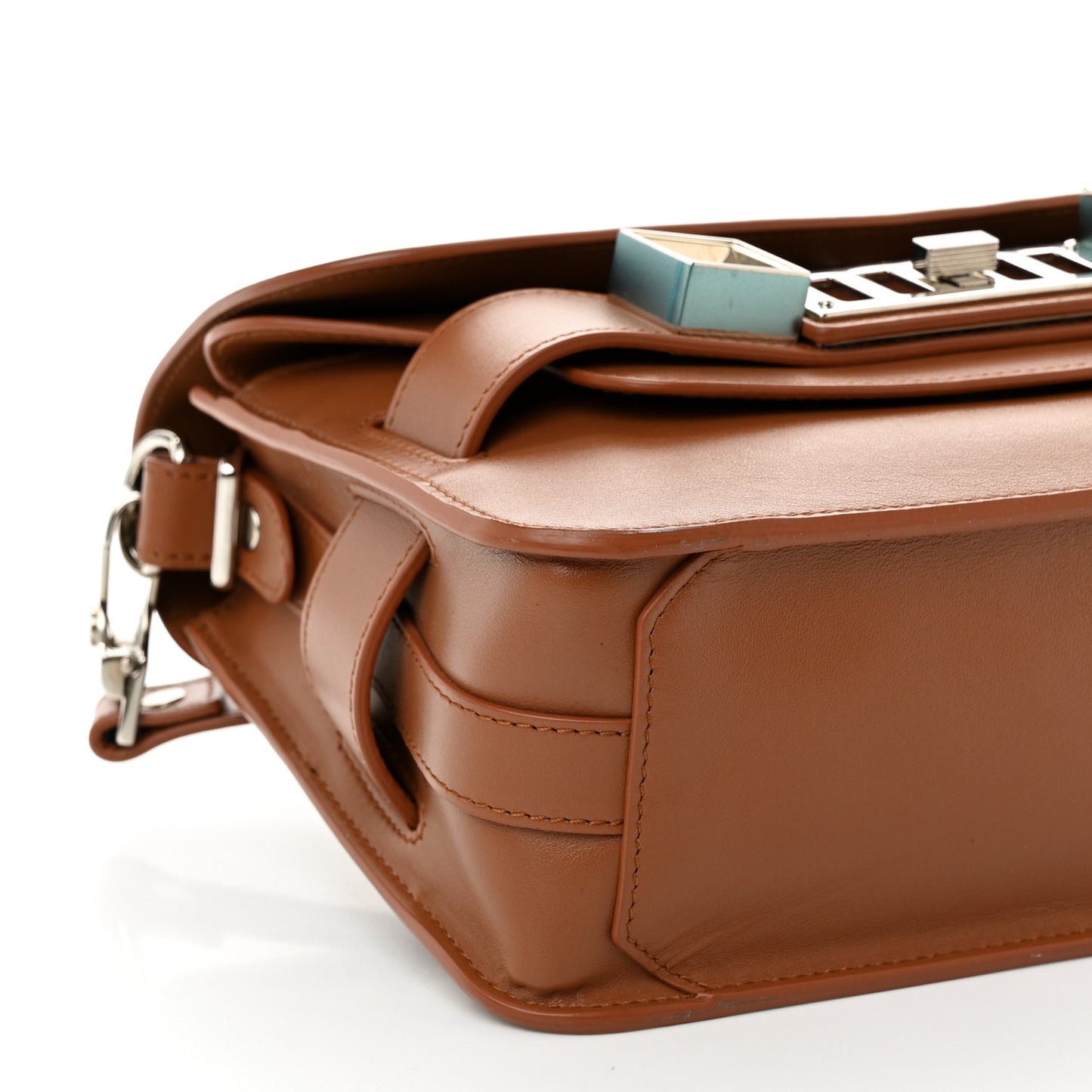 Smooth Calfskin Mini PS11 Classic Shoulder Bag Caramel