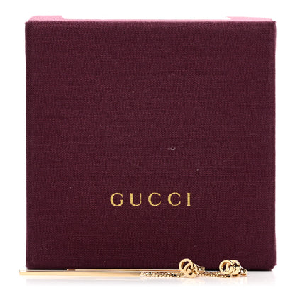 Gucci 18K Yellow Gold Running G Drop Chain Earrings 5 of 5