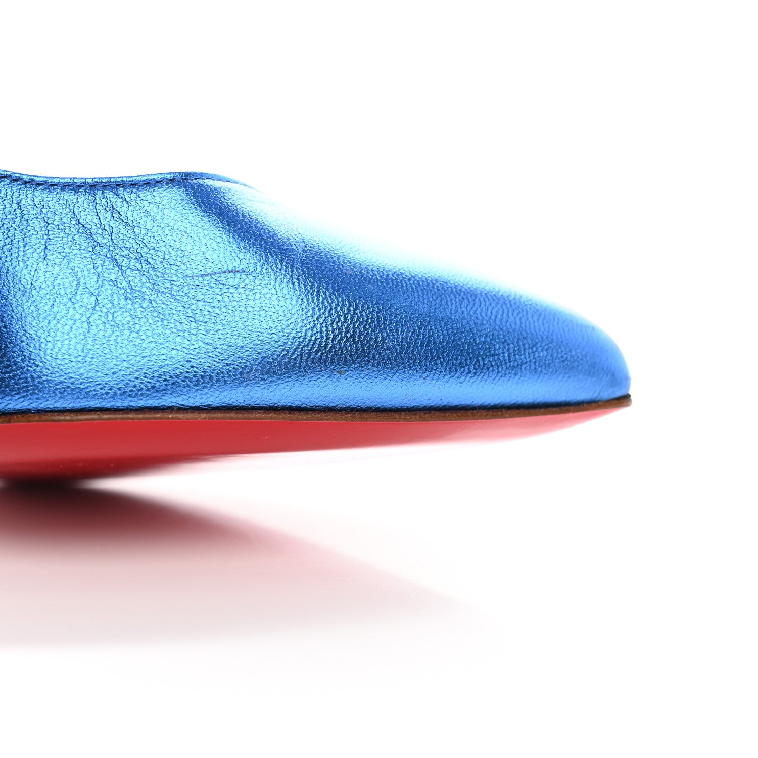 Christian Louboutin Metallic Patent Hot Chick 100 Pumps 36 Blue 10 of 19
