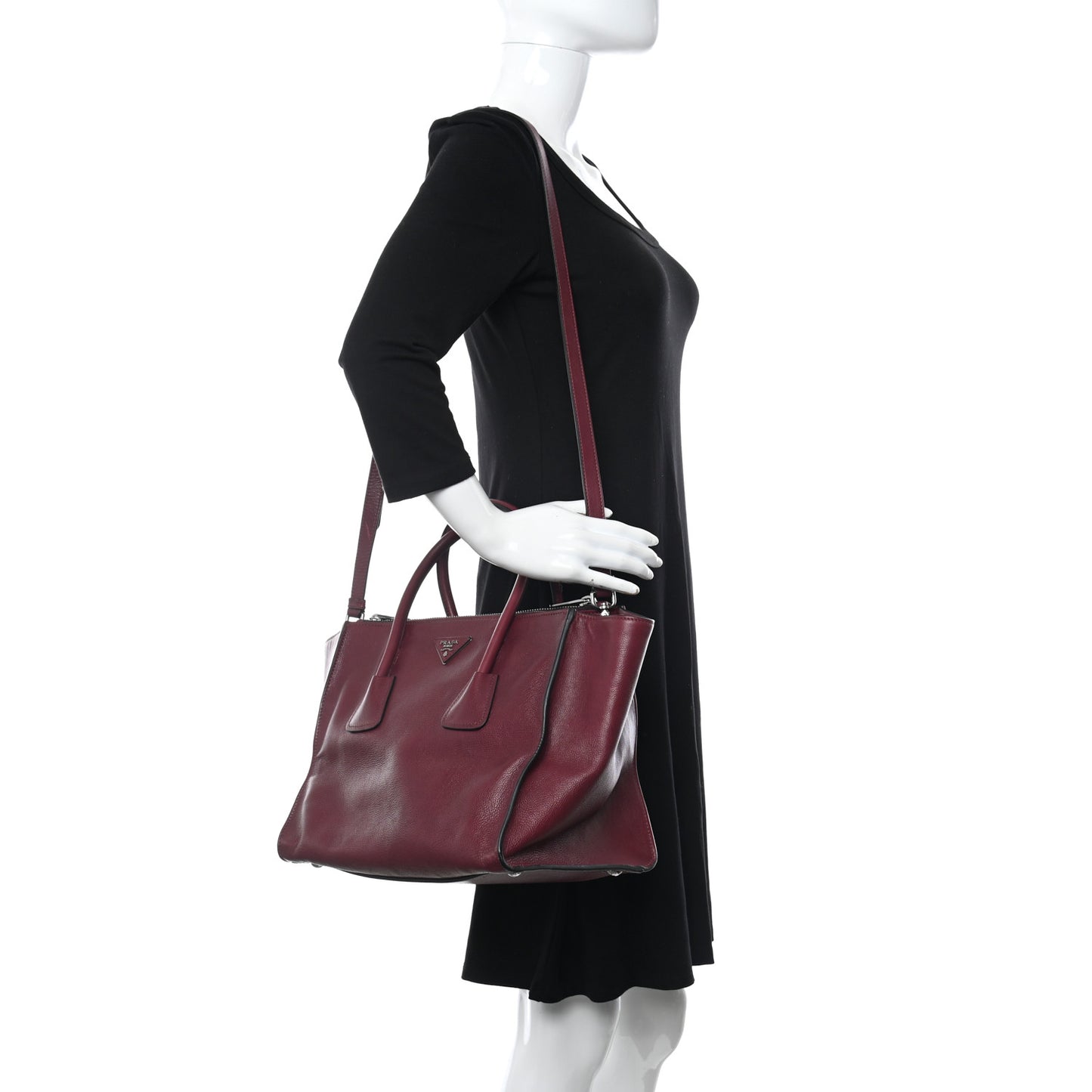 Glace Calf Twin Pocket Tote Ametista