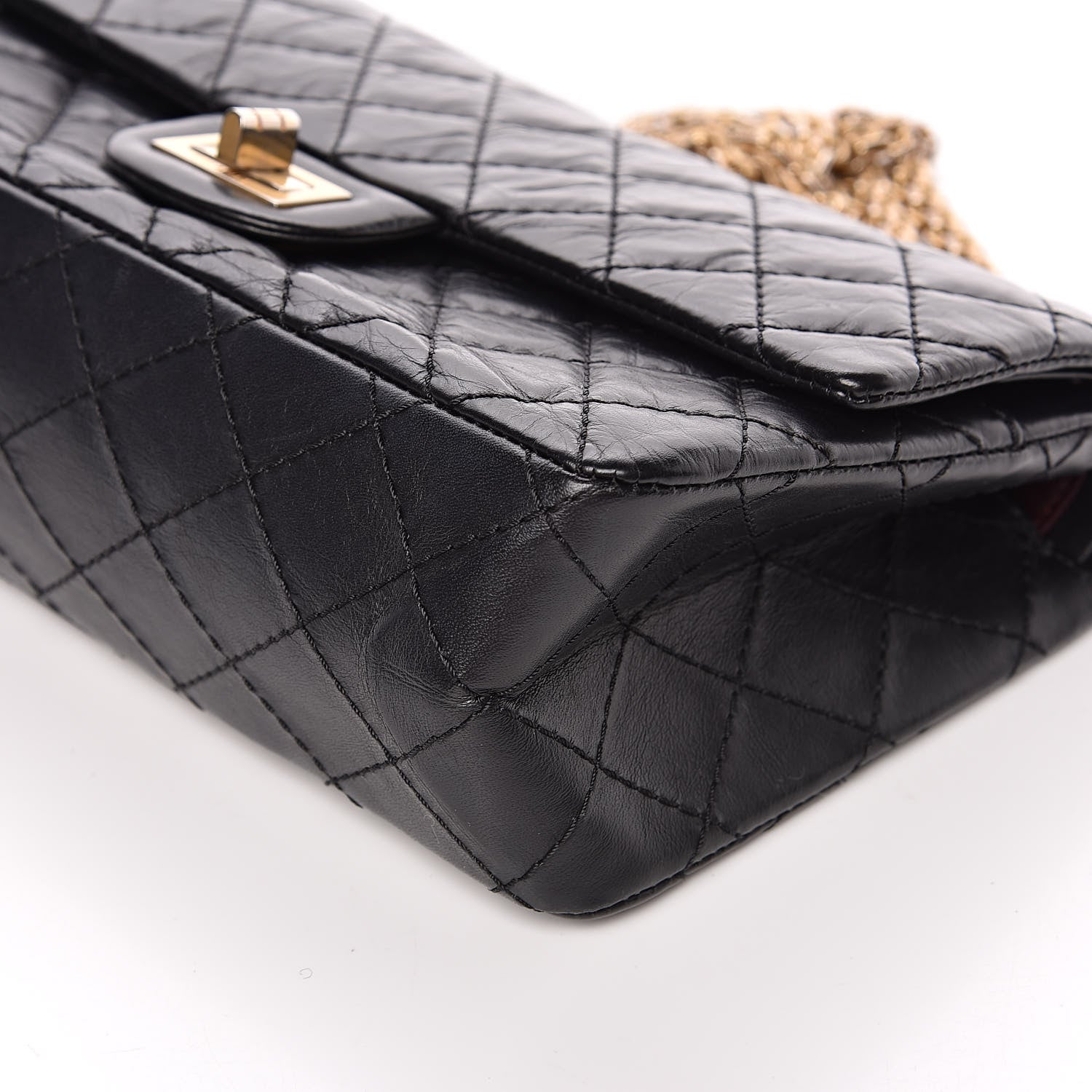 Chanel Aged Calfskin Quilted 2.55 Reissue 225 Flap Black 9 of 14
