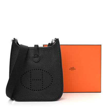 Hermes Taurillon Clemence Evelyne TPM Black 11 of 11