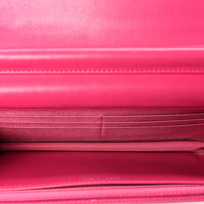 Chanel Lambskin Quilted Wallet on Chain WOC Pink 5 of 8