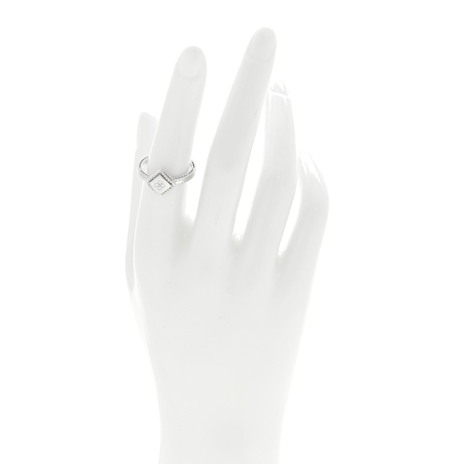 Roberto Coin 18K White Gold Diamond Palazzo Ducale Ring 53 6.5 2 of 4