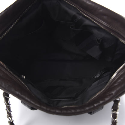 Chanel Glazed Calfskin Lambskin Portobello Tote Black 6 of 11