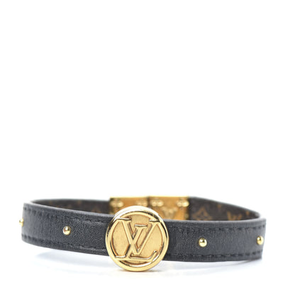 Louis Vuitton Monogram LV Circle Reversible Bracelet 17 Black 3 of 6