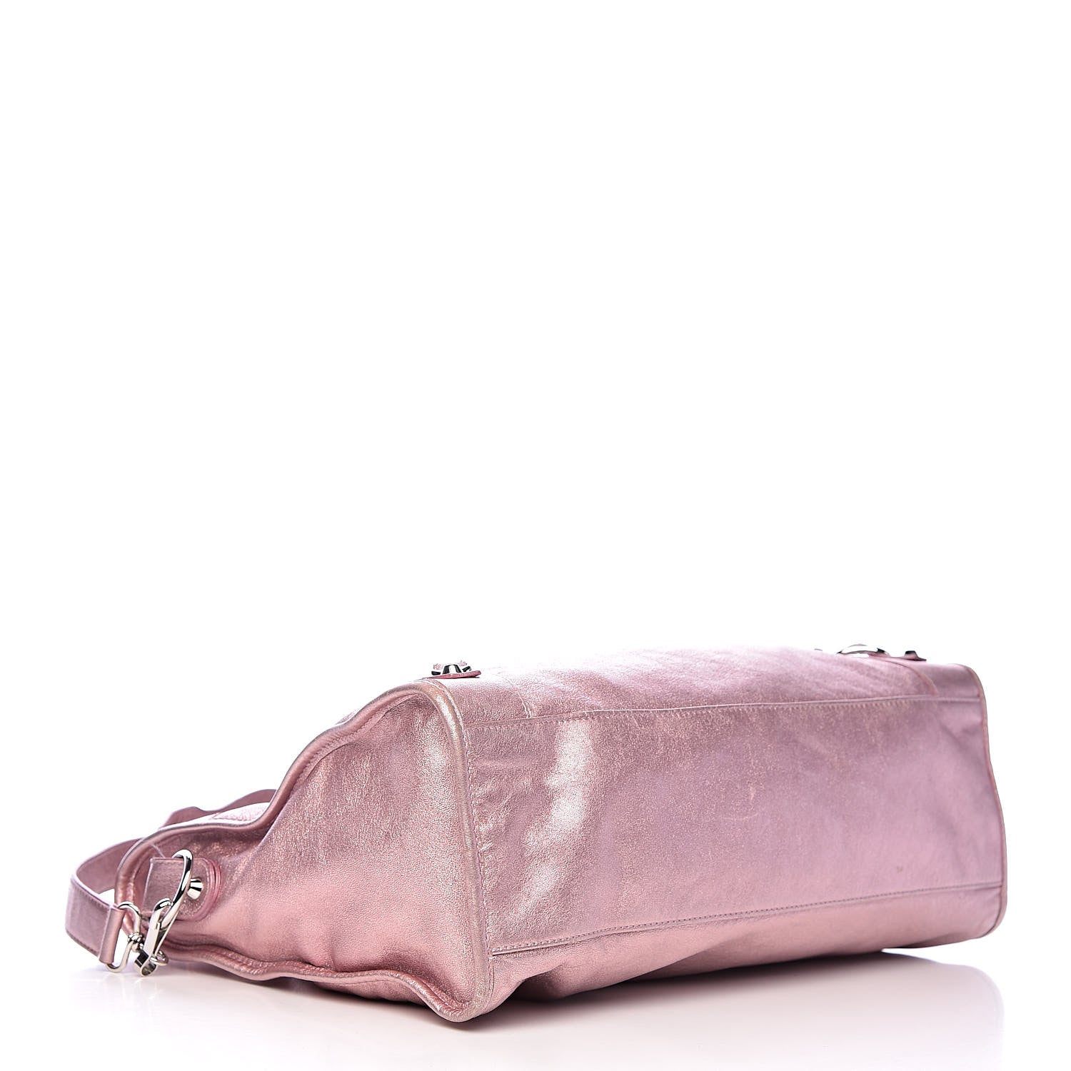 Balenciaga Metallic Agneau Classic Silver Hardware S City Sparkle Pale Rose 4 of 17