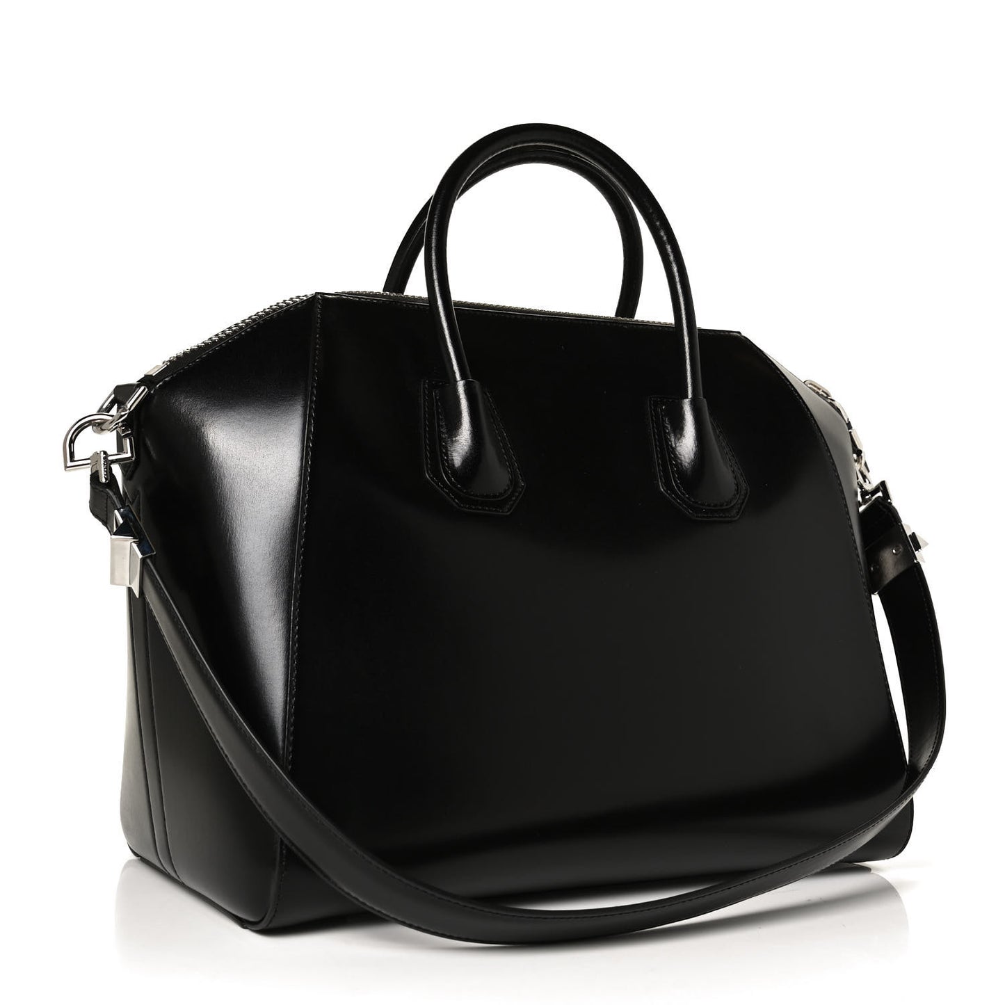 Shiny Lord Calfskin Medium Antigona Black