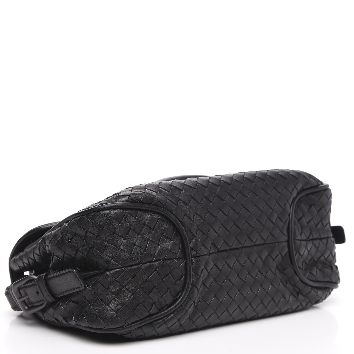 Bottega Veneta Nappa Intrecciato Rialto Shoulder Bag Black 4 of 13