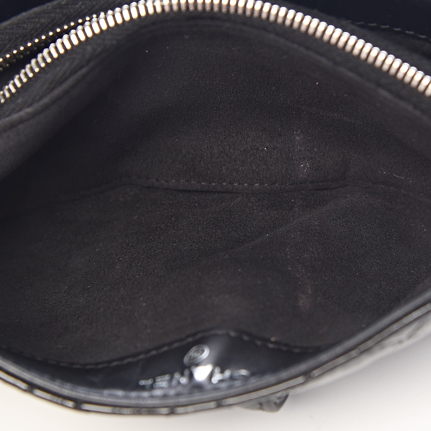 Chanel Patent Quilted Mini Phone Holder Clutch Black 9 of 10
