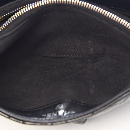 Chanel Patent Quilted Mini Phone Holder Clutch Black 9 of 10