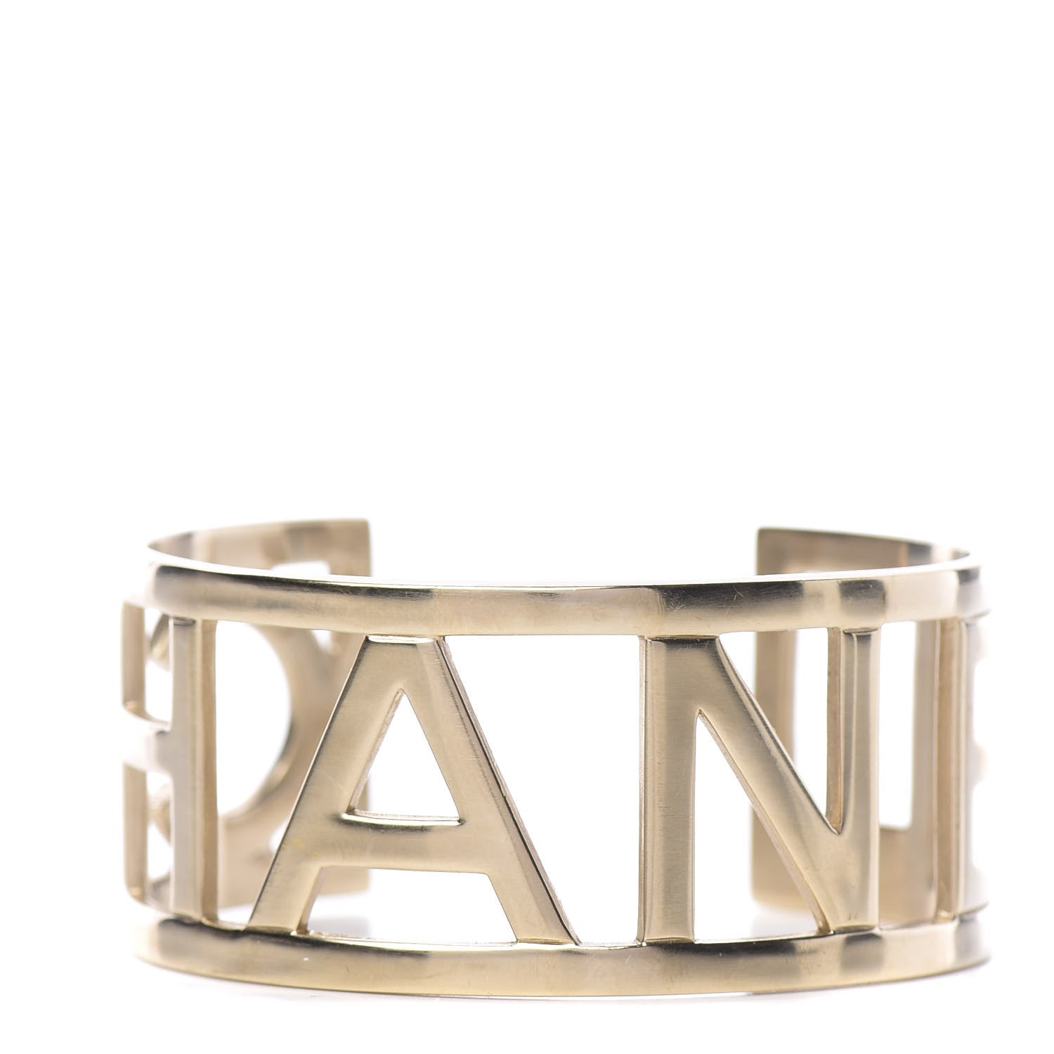Chanel Metal Logo Cuff Gold 1 of 4