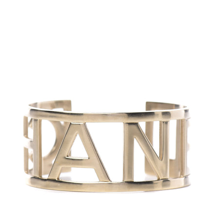Chanel Metal Logo Cuff Gold 1 of 4