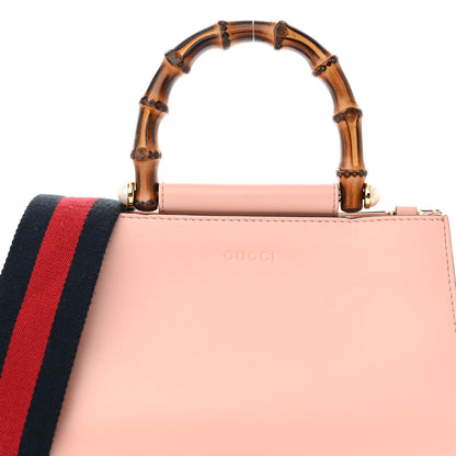Gucci Nappa Bamboo Web Small Nymphaea Top Handle Bag Perfect Pink Mystic White 8 of 11