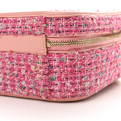 Chanel Tweed Quilted Medium CC Filigree Vanity Case Pink 10 of 10
